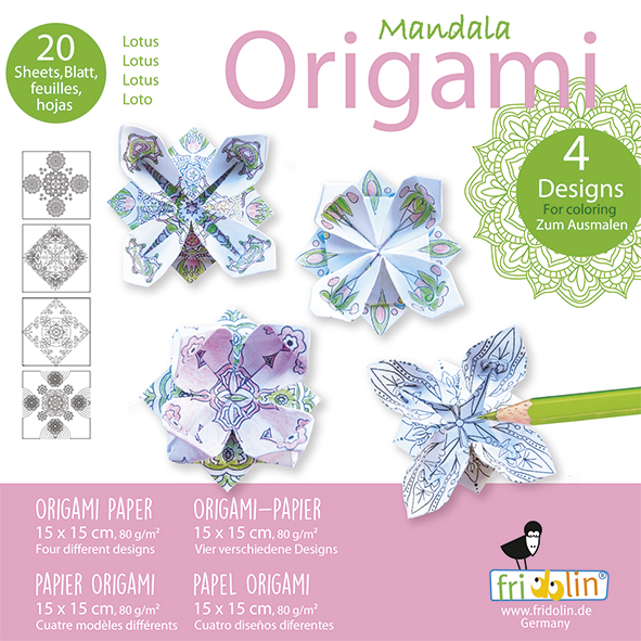 [ ] ٶ ÷  Mandala Coloring Origami, Lotus